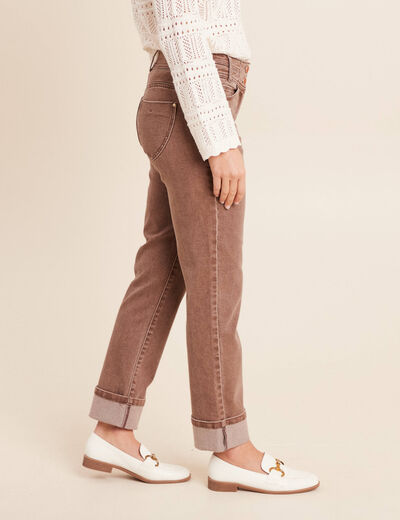 Jean standard marron clair femme