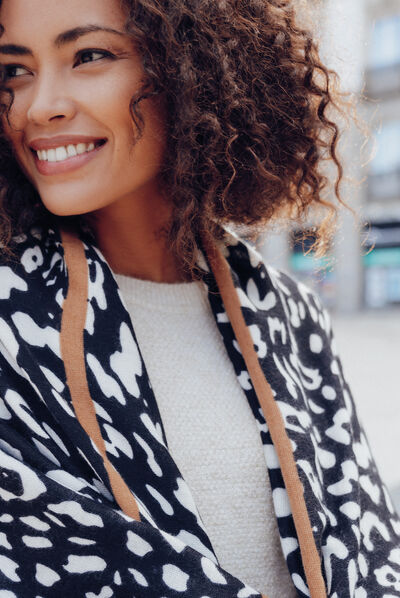 Foulard noir femme