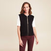 Gilet droit court sans manches noir femme