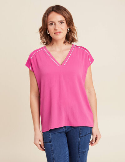 T-shirt manches courtes violet femme
