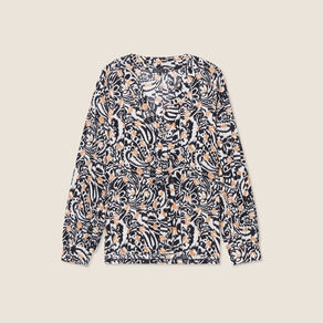 Blouse manches longues camel femme