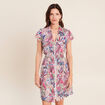 Robe droite zipp&eacute;e mauve femme