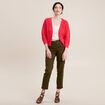 Gilet manches longues rose cerise femme