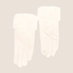 Gants en fausse fourrure sable femme