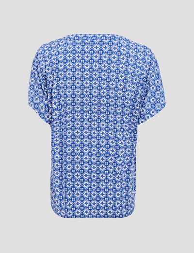 T-shirt à manches courtes bleu foncé femme