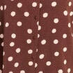 Chemise fluide manches longues marron femme