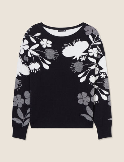 Pull manches longues blanc femme