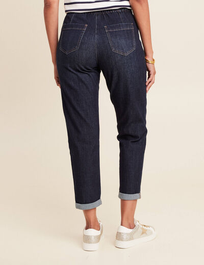 Jean coupe mom 7/8&egrave;me denim brut femme