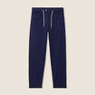 Pantalon coupe mom 7/8&egrave;me bleu marine femme