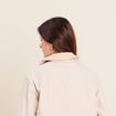 Parka ample courte manches longues sable femme
