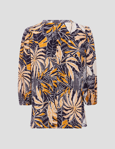 Blouse manches 3/4 blanc femme