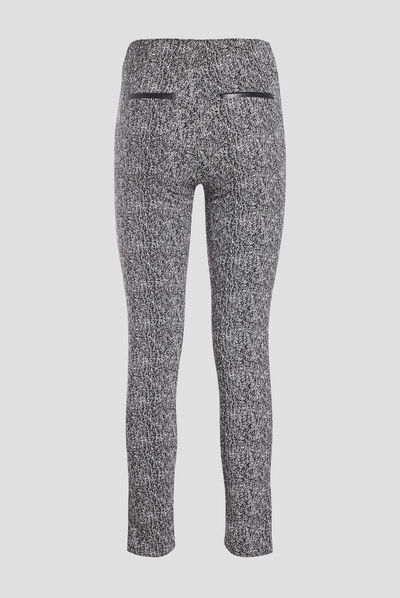 Pantalon tregging taille basculée blanc femme