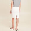 Jupe droite longueur genou blanc femme