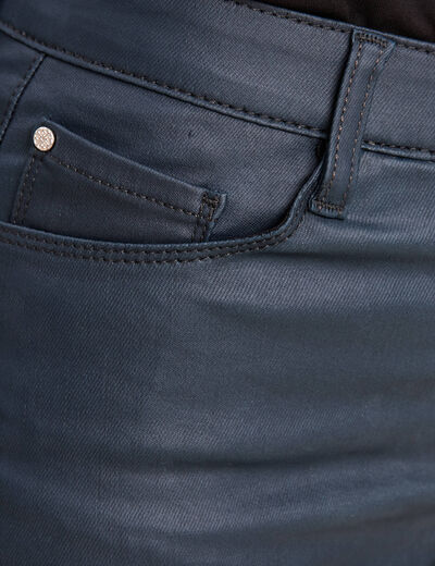 Pantalon magique ajusté bleu canard femme