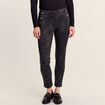 Pantalon tregging à pont noir femme