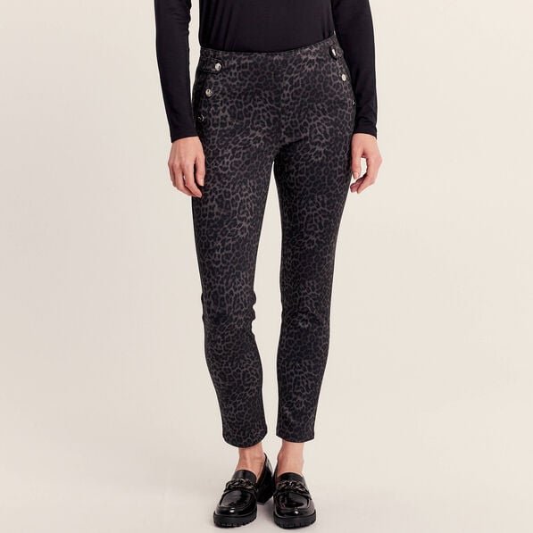 pantalon tregging a pont noir femme Pantalon tregging à pont noir femme