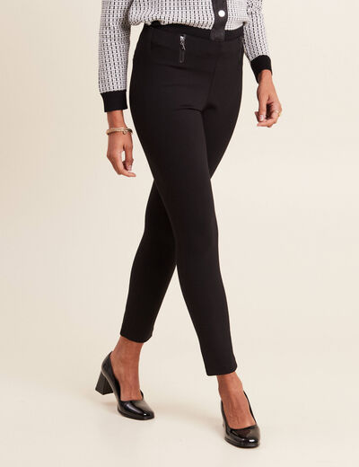 Pantalon tregging 7/8ème noir femme