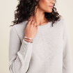 Pull manches longues gris clair femme