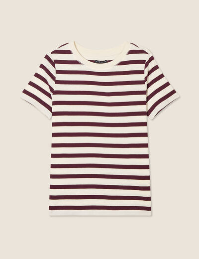 T-shirt manches courtes bordeaux femme