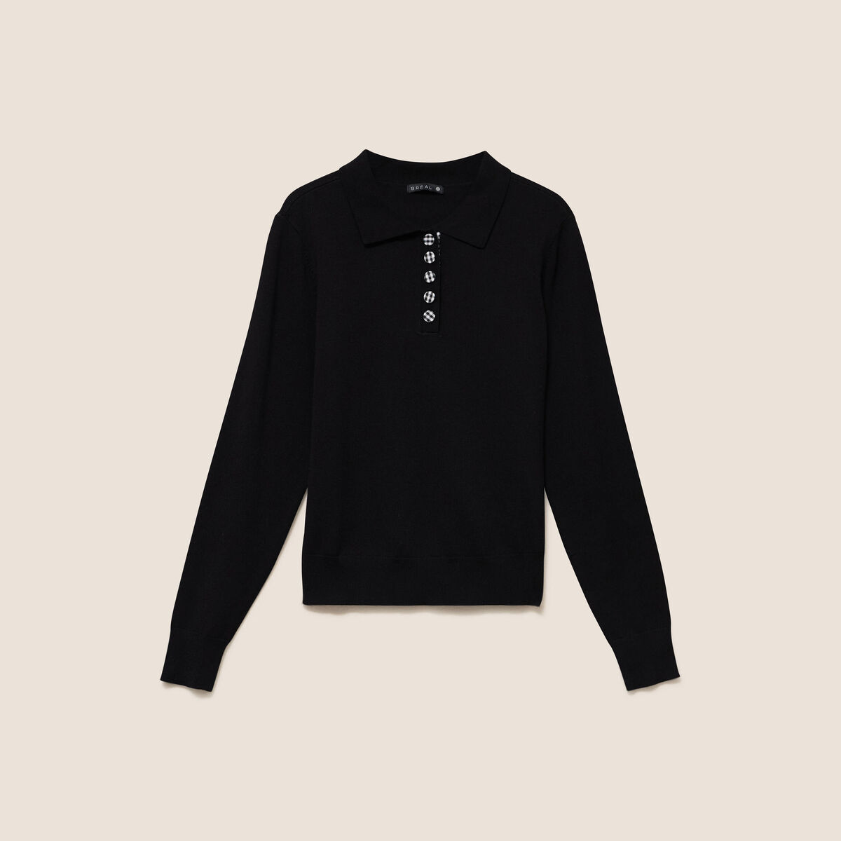 Polo noir femme