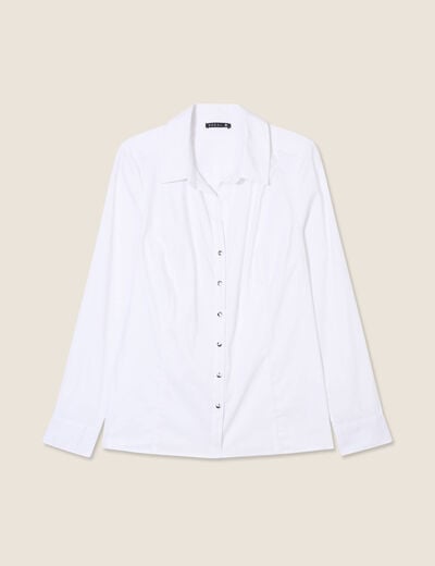 Chemise manches longues ecru femme