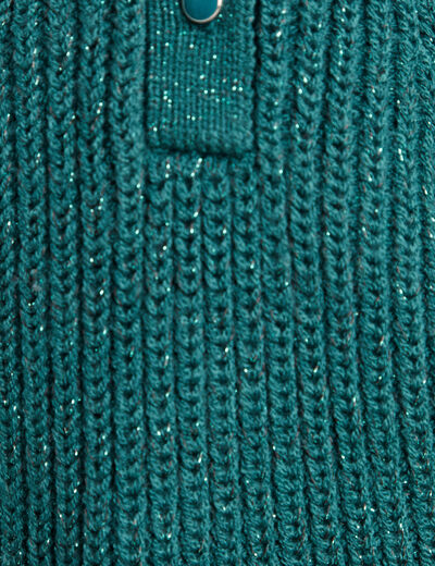 Pull manches longues vert foncé femme