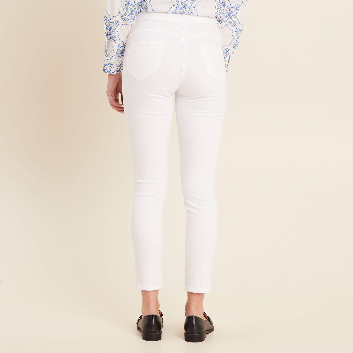 Pantalon magique Le L&eacute;ger coupe ajust&eacute;e blanc femme