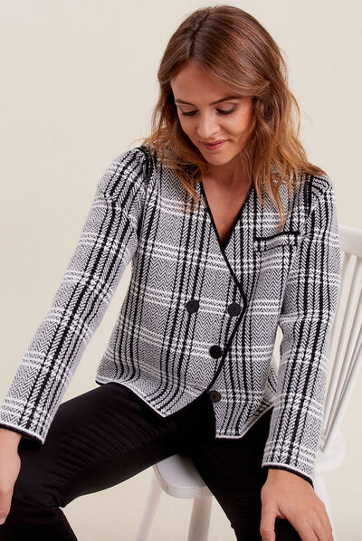 Gilet manches longues noir femme