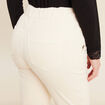 Pantalon jogging velours ivoire femme