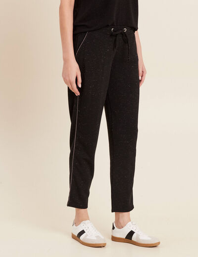 Pantalon jogging 7/8ème noir femme