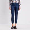 Pantalon ajusté aspect irisé bleu foncé femme