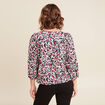 Blouse manches 3/4 rose femme