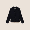 Veste r&eacute;versible en maille noir femme