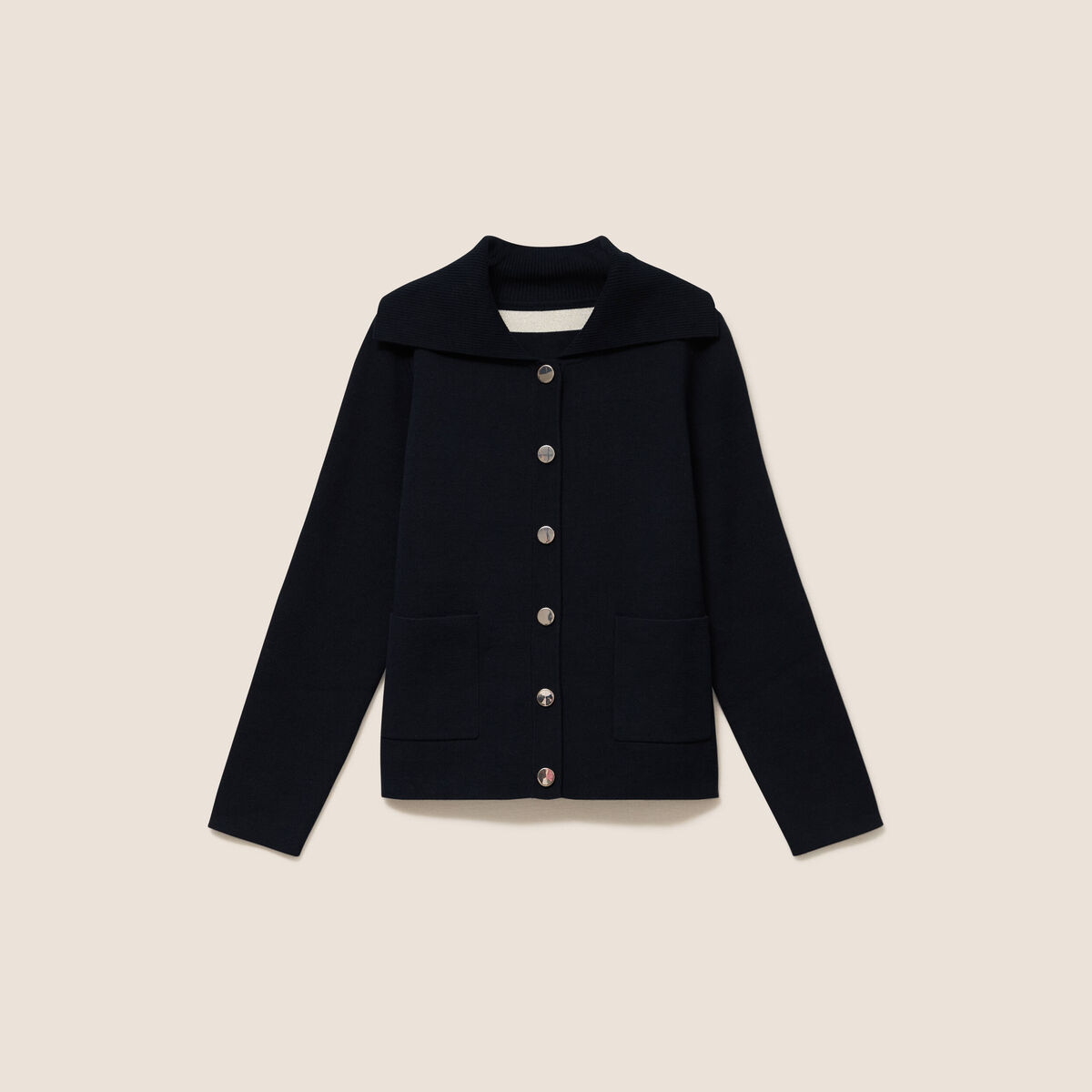 Veste r&eacute;versible en maille noir femme