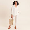 Chemise ample manches 3/4 beige femme
