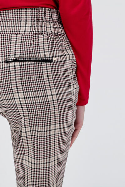 Pantalon droit ecru femme