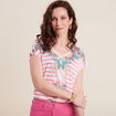 T-shirt manches courtes rose femme
