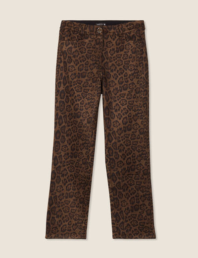 Pantalon droit suédine taupe femme