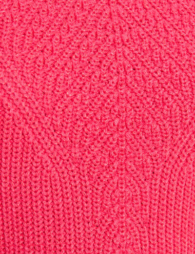 Pull manches longues rose framboise femme