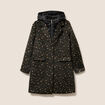 Manteau 2 en 1 ajust&eacute; &agrave; capuche amovible vert kaki femme
