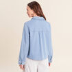 Veste jean manches longues denim bleach femme