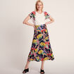 Jupe longue évasée multicolore femme