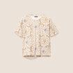 T-shirt droit col rond manches courtes blanc femme