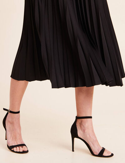 Robe midi &eacute;vas&eacute;e noir femme