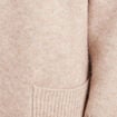 Gilet manches longues avec poches creme femme