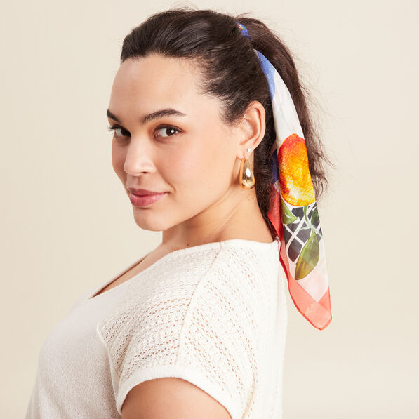 foulard 100 soie multicolore femme Foulard 100% soie multicolore femme