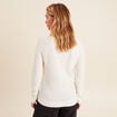Pull manches longues ecru femme