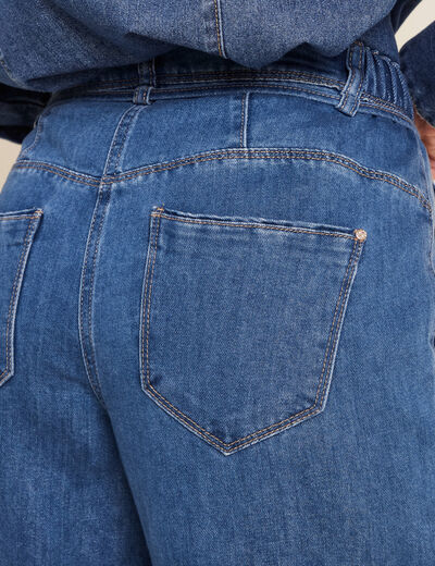Jean large avec cordon denim double stone femme