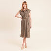 Robe &eacute;vas&eacute;e manches tr&egrave;s courtes vert kaki femme
