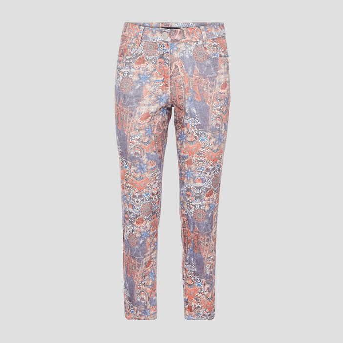 Pantalon droit 7/8ème gris femme